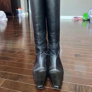 Staud Black Wally Tall Boots (Western) - Size US7 (IT37)